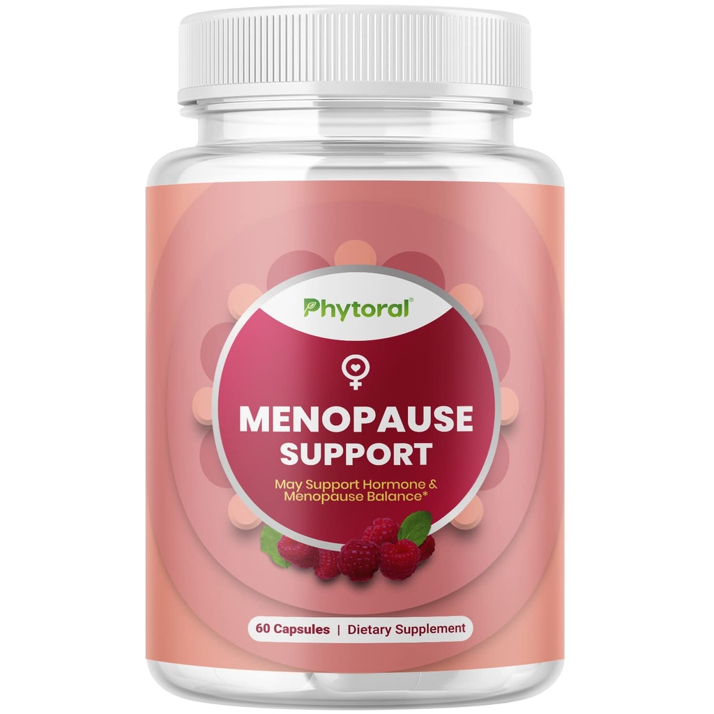 Phytoral Komplette Kräuter Menopause Ergänzung für Frauen - Weibliche Hormon Balance Kapseln für Nacht Sweats Hot Flashes & Mood Swings mit Dong Quai, Chaste Berry & Black Cohosh Root - 60 Count Pack