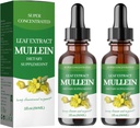 Gouttes de Mullein pour les poumons,Extrait de feuille de Mullein - Soutien Lung Cleanse - Supplément naturel biologique pour les adultes, gouttes de teinture.