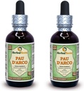 PAU d'arco (Tabebuia Impetiginosa) Glycerit, Getrockneter Bark Alkoholfreier Flüssigextrakt (Markenname: HerbalTerra, Proudly Made in USA) 2x2 fl.oz (2x60 ml)