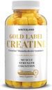 Hinterland Verlag Gold Label Creatine Monohydrate Gummie für Stärke, Muskelaufbau, Gehirngesundheitsergänzung, 5g pro Servierung, 150 Gummie (30 Servietten).