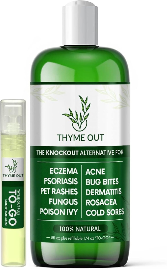 Traitement de l'eczéma naturel - Traitement du psoriasis - une solution tout-en-un pour l'acné, la dermatite, la rosacée, les plaies froides, les rashs d'animaux, les piqûres de bogues et le poison Ivy - Vaporisateur anti-démangeaison pour le soulagement de la peau démangeaison