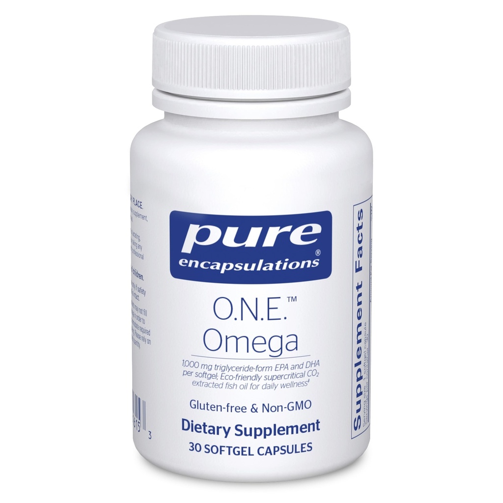 Pure Encapsulations O.N.E. Omega - Fish Oil Supplement für Herzgesundheit, Gelenke, Haut, Augen und Kognition* - Fischölkonzentrat mit EPA und DHA - 30 Softgel Kapseln