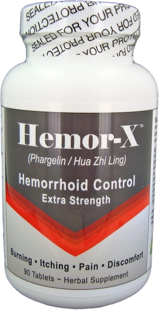 Hemor-X - Eine natürliche Hämorrhoid-Behandlung, zusätzliche Kraft-Ergänzung für Juckreiz, Schwellung, Brennen Unversehrtheit Relief. 90 Tabletten. für Männer und Frauen.