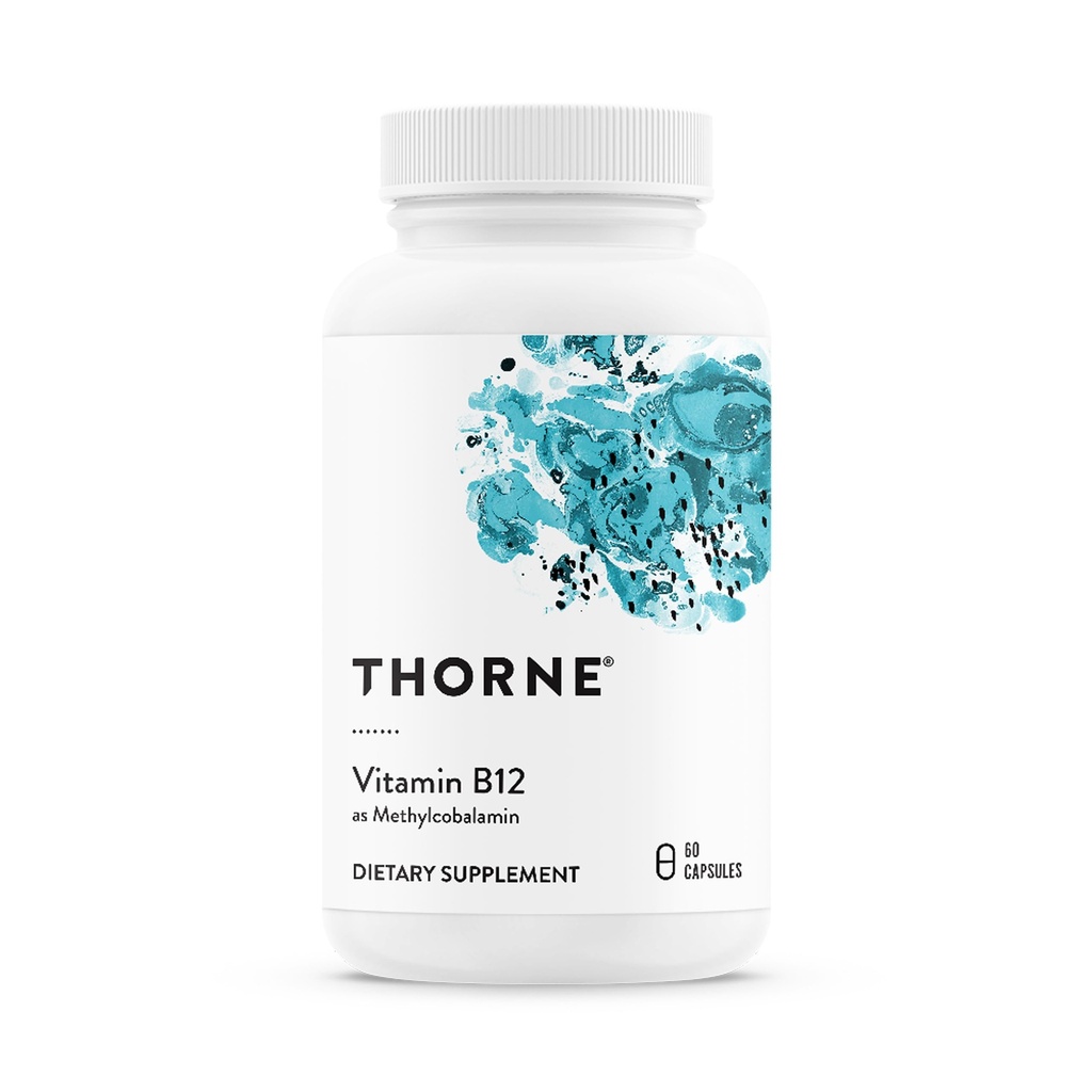 THORNE - Vitamin B12 - als Methylcobalamin - unterstützt Herz & Nerve Gesundheit, Blutzellenfunktion, Gesunde Schlaf & Methylierung* - Gluten, Dairy & Soy-Free - 60 Portionen