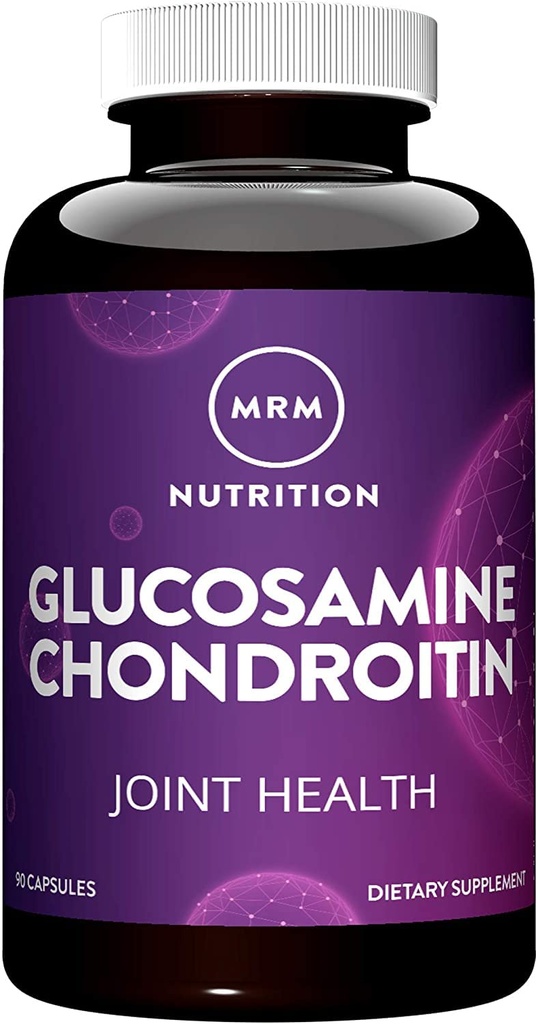 MRM Glucosamine 1500mg & Sulfate de Chondroïtine 1200mg - Supplément de soutien triple force pour la santé cartilage, la mobilité et le soutien nutritionnel des adultes, pour les femmes et les hommes, sans gluten - 30 portions