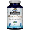 Garten des Lebens Dr. Formuliert Advanced Omega Fish Oil - Zitrone, 1.290mg EPA, DHA + DPA in Triglycerid Form, Single Source Omega 3 Supplement für Ultimate Brain & Heart Health, Non-GMO, 180 Softgels