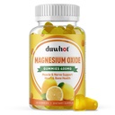 Magnesium Oxide Gummies 400mg, Magnesium Oxide Chewable Supplement for Adults & Kids, Nerve, Muscle, Bone & Heart Support, Non GMO, Pectin, Vegan, 60