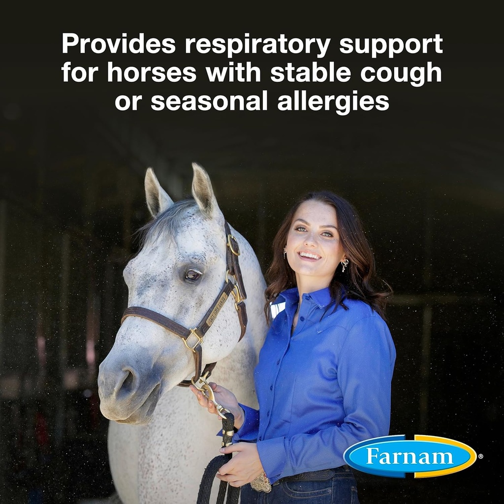 Farnam Cough Free Horse Cough Supplément Pellets, fournit un soutien respiratoire aux chevaux W/Allergies saisonnelles ou Toux stable, 1,75 lb, 48 jours d'approvisionnement (paquet de 2)