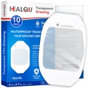 Transparent Film Dressing 4" x 4.75" (10 Pack) - Wasserdichte Klebebandagen für postchirurgische Dusche, IV Schild, Tattoo Aftercare, Klare Atmungsaktive Dressing Patches von HEALQU