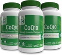 Gesundheit Thru Nutrition CoQ-10 100mg mit BioPerine (Pack von 3X 120 Softgels) | Hohe Absorption Natürlich vergütet USP Grade Coenzym Q10 | 3. Partei getestet | Herzgesundheit und Energieunterstützung