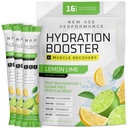 Nouvelle performance d'âge Packets d'hydratation, Poudre d'électrolytes, Enhancer liquide pour le soulagement de la déshydratation, Acides L-Glutamine Amino pour la récupération d'entraînement musculaire, sans sucre et 0 calories, 16 bâtons (Lémon Lime)