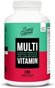 LIVELY VITAMIN CO. Multivitamin - 37 Vitamins Minerals and Extracts - Energy - Memory - Immune Function - Heart- Brain - Focus - Mood - Antioxidants - Dairy Gluten Soy Free - 240 Vegetarian Capsules