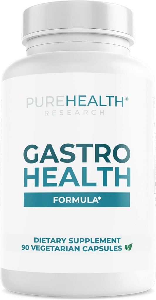 PUREHEALTH FORSEARCH Gastro Health Formula - Natürliches Alginat für Säure Reflux - DGL Supplement für Sodbrennen & Verdauung - Mit Artichoke, Rhodiola Rosea, Hyaluronsäure, Quince & More - 90 Kapseln