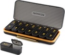 Weekly Pill Organizer 2 Mal A Day - Pill Case Am Pm - Reise Pille Box 7 Tage Tragbare tägliche Vitamin-Container Ästhetik Medizin Spender mit 7 separaten Komponenten Morgen Nacht Supplement Halter