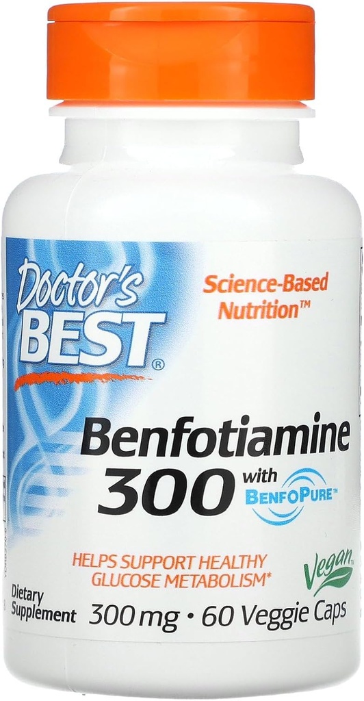 Doctor's Best, Benfotiamin mit BenfoPure, 300 mg, 60 Veggie Caps
