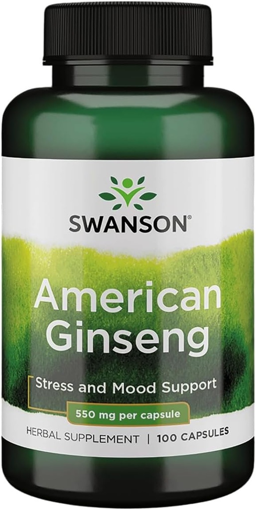 Swanson Premium Brand American Ginseng 550 Milligramme 100 Kapseln