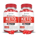 Justified Laboratories (2 Pack Rapid Lean Keto ACV Gummis Extreme 2000MG Rapid Lean Keto Gummies Apfelessig geformt mit Granatapfelsaft Pulver B12 Vegan Non GMO 120 Gummys