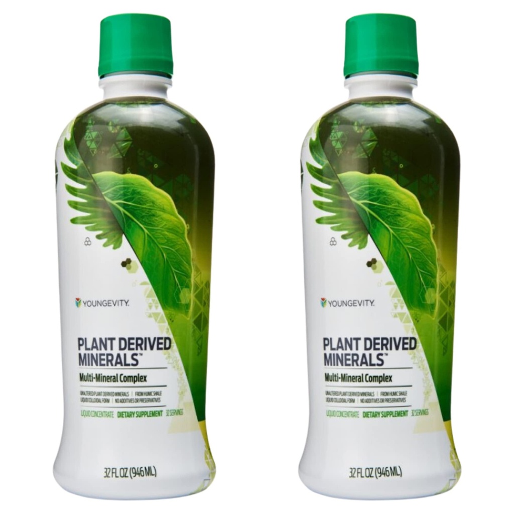 Youngevity Plant Abgeleitete flüssige Mineralien - 77+ Natürliche unveränderte Spurenminerale - 19.000mg Pflanzenminerale - Kolloidale Form Humic Shale - (32 oz Pack von 2)