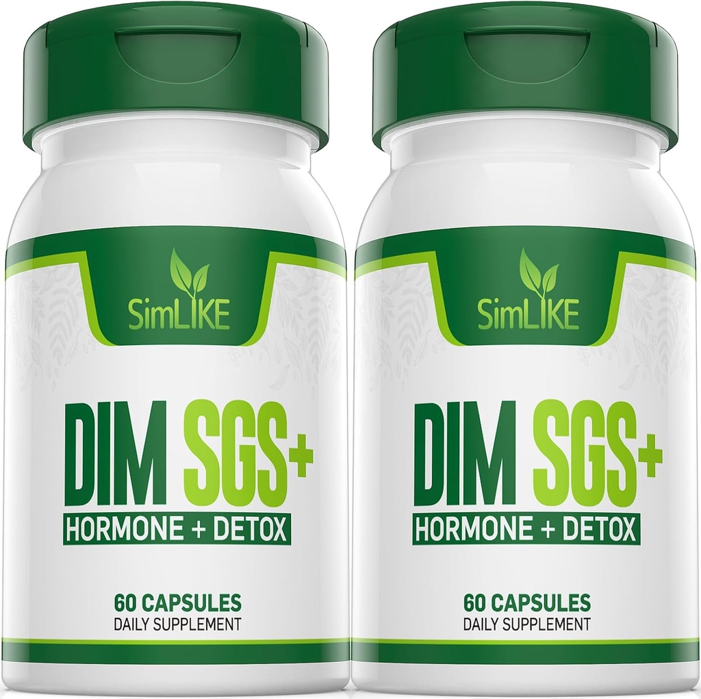 DIM SGS + - Hormon + Detox, fördert normale Estrogen Metabolismus, Hormonal Akne Ergänzungen, Menopause Unterstützung,Helps Control Appetite,Promotes Detoxification(2 Packungen)