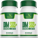 DIM SGS + - Hormon + Detox, fördert normale Estrogen Metabolismus, Hormonal Akne Ergänzungen, Menopause Unterstützung,Helps Control Appetite,Promotes Detoxification(2 Packungen)