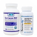Serracor-NK & Serra-RX 260.000 SU - Scar Tissue Bundle (150 Kapseln & 60 Kapseln) - Säurebeständige Serrapeptase Proteolytic Systemic Enzyme, Respiratory & Lung Support