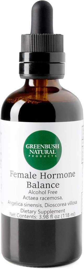 Greenbush Female Hormone Balance | 4 oz Liquid Extract, 240 Doses | Reproductive Health, Menstrual Cycle und Menopause Symptome