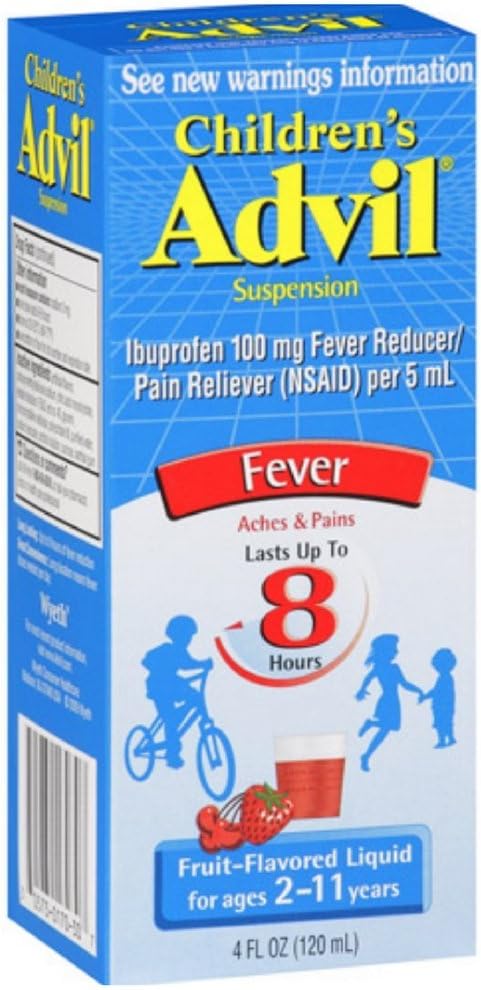 Advil Fruit aromatisé enfants Suspension liquide, 4oz -36 Pack
