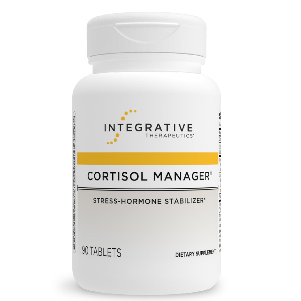 Integrative Therapie Cortisol Manager - Adrenal Health Support Supplement for Healthy Stress Response* - Vegan, Dairy-Free & Gluten-Free - 90 Kapseln (45 Portionen)
