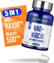 Supplément NAD+ 1000mg & Niacine(Vitamine B3) 500mg, Supplément Nad Plus pour la femme et l'homme, le Riboside de Nicotinamide (NR) soutient l'anti-âge, l'énergie, le cerveau, le muscle, non-OGM, sans gluten,74