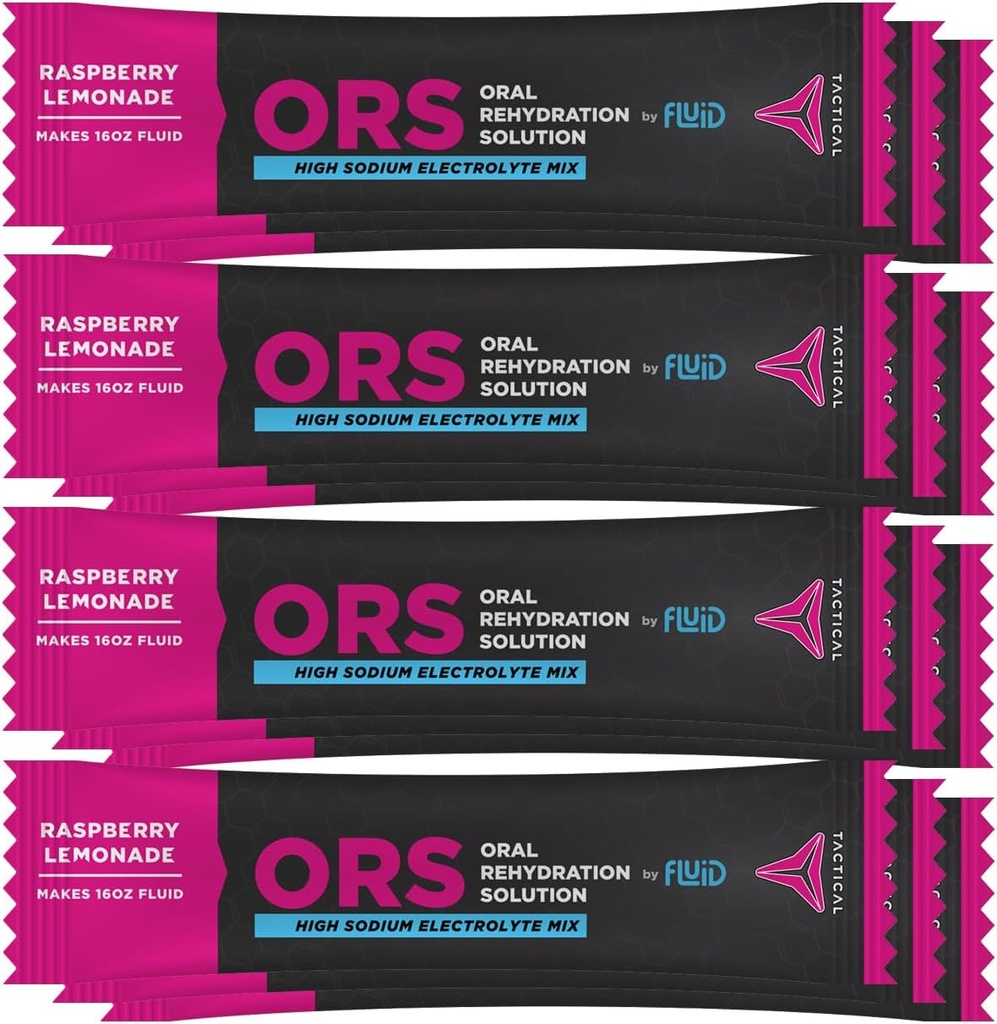 Fluide tactique - ORS Déshydratation extrême Electrolytes, Lémonade aux framboises