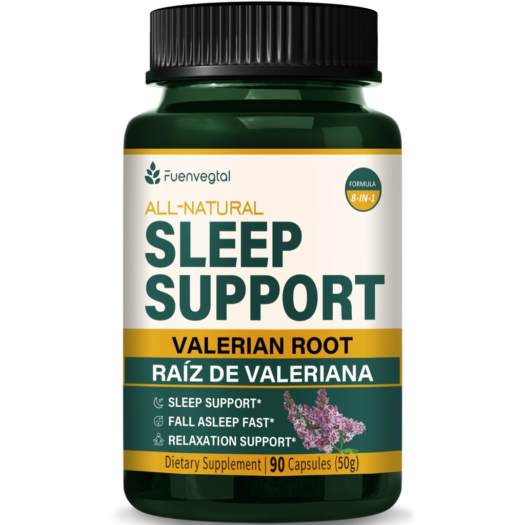 Valerian Root Extract Schlafunterstützung Kapseln, Passion Flower Supplement für besseren Schlaf, Fall Asleep Fast & Entspannung. Pastillas de Valeriana y Pasiflora para Dormir Profundamente. Anzahl