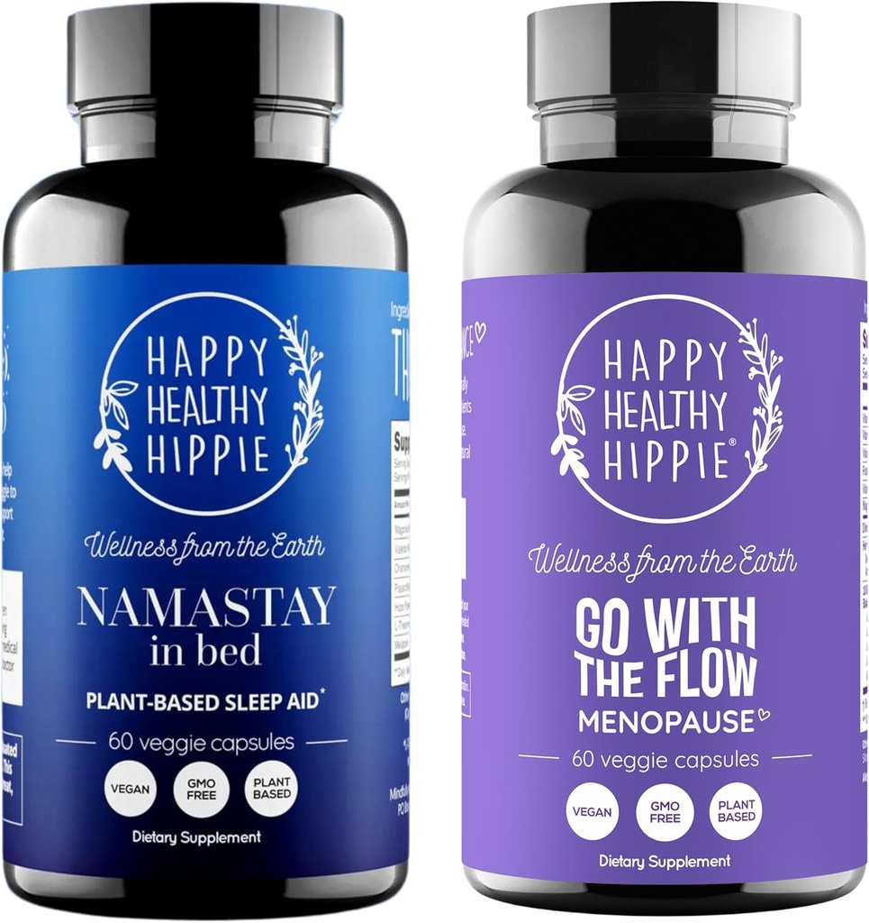 Happy Healthy Hippie Gehen Sie mit der Flow Menopause Unterstützung & Natural Sleep Supplement
