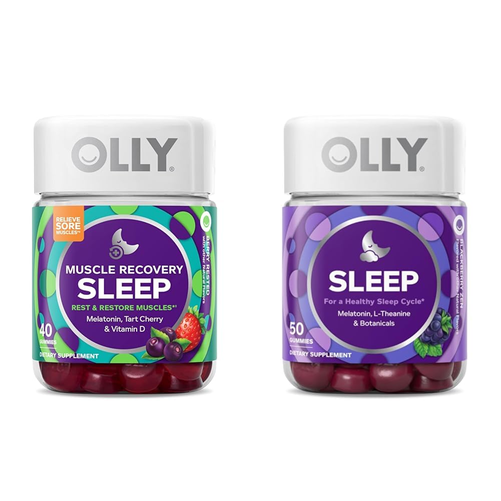 Gommies de sommeil avec la mélatonine, la cerise de tart, la vitamine D, 40 Compte Gommy de sommeil avec la mélatonine, L-Theanine, Camomille, 50 Compte