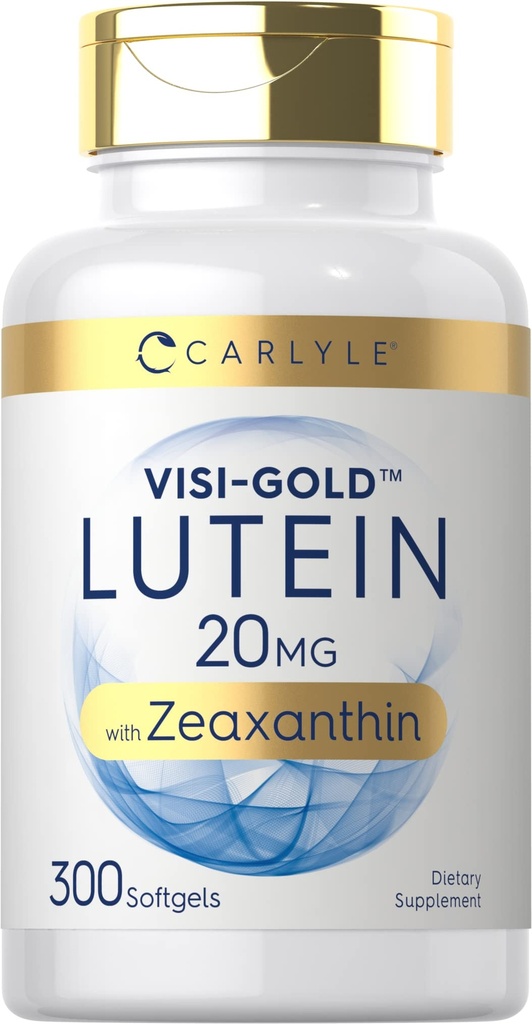 Carlyle Lutein und Zeaxanthin 20mg | 300 Softgels | Augengesundheit Vitamine | Non-GMO & Gluten Free Supplement