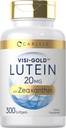 Carlyle Lutein und Zeaxanthin 20mg | 300 Softgels | Augengesundheit Vitamine | Non-GMO & Gluten Free Supplement