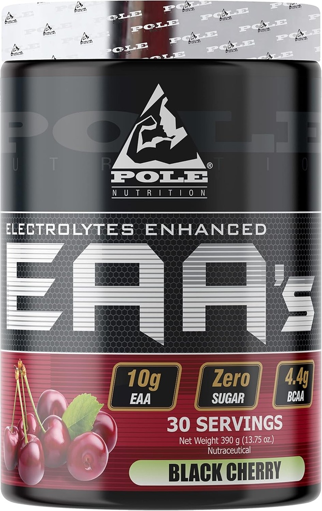 EAA Electrolytes Enhancement de Zéro Sucre, Arôme 390 Gram 30 Serviettes (Cerisier noir)