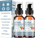Magnesium Glycinat Flüssigkeit mit Citrat, Taurat, Malate-Magnesium-Komplex Tropfen Spray w/Potassium L-Theanin-High Absorption -Vegan, Zuckerfrei, 2 Fl.oz