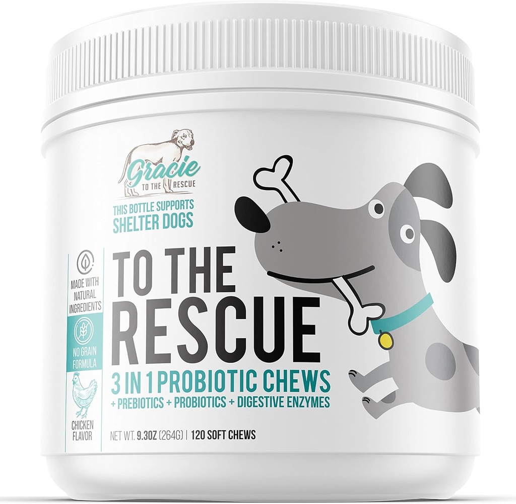 Probiotische Kauen für Hunde, Unterstützung Verdauungsgesundheit, Hundeprobiotika und Verdauungsenzyme, Hundeprobiotische Kauen, Probiotische Hunde, Puppy Probiotic, Pet Probiotics for Dogs - 120 Soft Chews