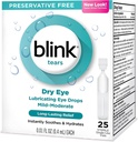 Blink Tears Schmieren Augentropfen Mild-Moderate Dry Eye .01 Fl Oz 25 Count