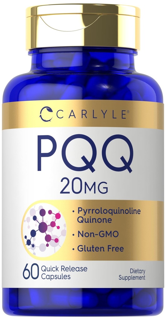 Carlyle PQ Supplement 20 mg | 60 Kapseln | Non-GMO und Gluten kostenlos