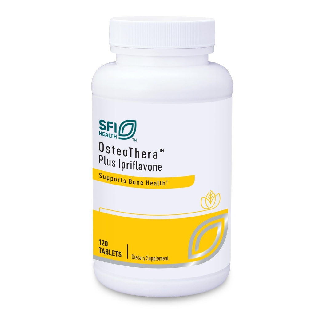 Klaire Labs SFI Health Osteothera Plus Ipriflavone Tabletten - Allergiker & Multifaktorielle Kalzium Complex & Isoflavone Derivative Knochenunterstützung Formel mit Vitamin K, D3, Magnesium (120 Tabletten)