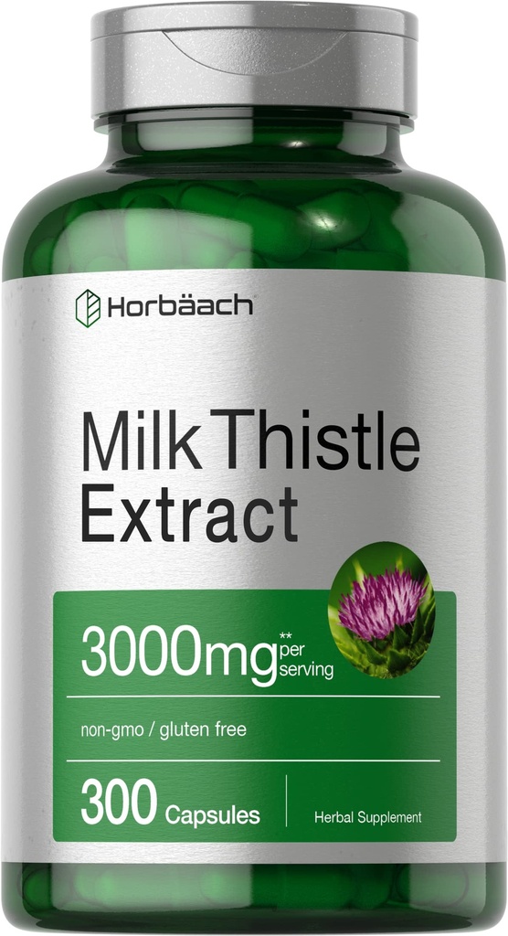 Horbäach Milchdistel Ergänzung | 300 Kapseln | Kräuterextrakt | Non-GMO, Glutenfrei