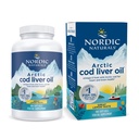 Nordic Naturals Arctic Cod Liver Oil, Lemon - 180 Soft Gels - 750 mg Total Omega-3s mit EPA & DHA - Herz & Gehirn Gesundheit, Gesunde Immunität, Gesamt Wellness - Non-GMO - 60 Servietten