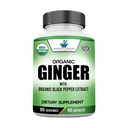 American Standard Supplements Bio-Ginger-Extrakt mit Bio-Schwarz Pfeffer-Extrakt, Vegan, Glutenfrei, Non-GMO, 90 Kapseln, 90 Servierungen