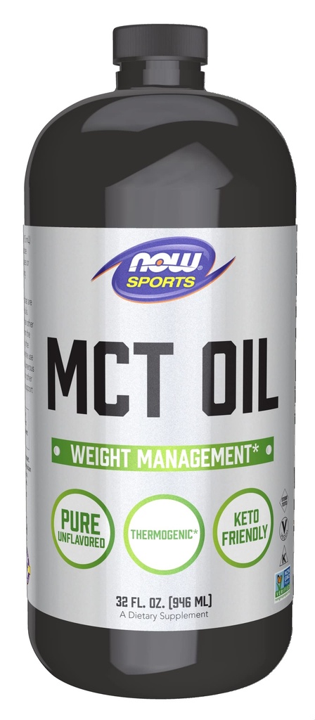 MAINTENANT Aliments Sports Nutrition, MCT (Triglycérides à chaîne moyenne) Huile 14 g, Gestion du poids, Liquide, 32-Ounce