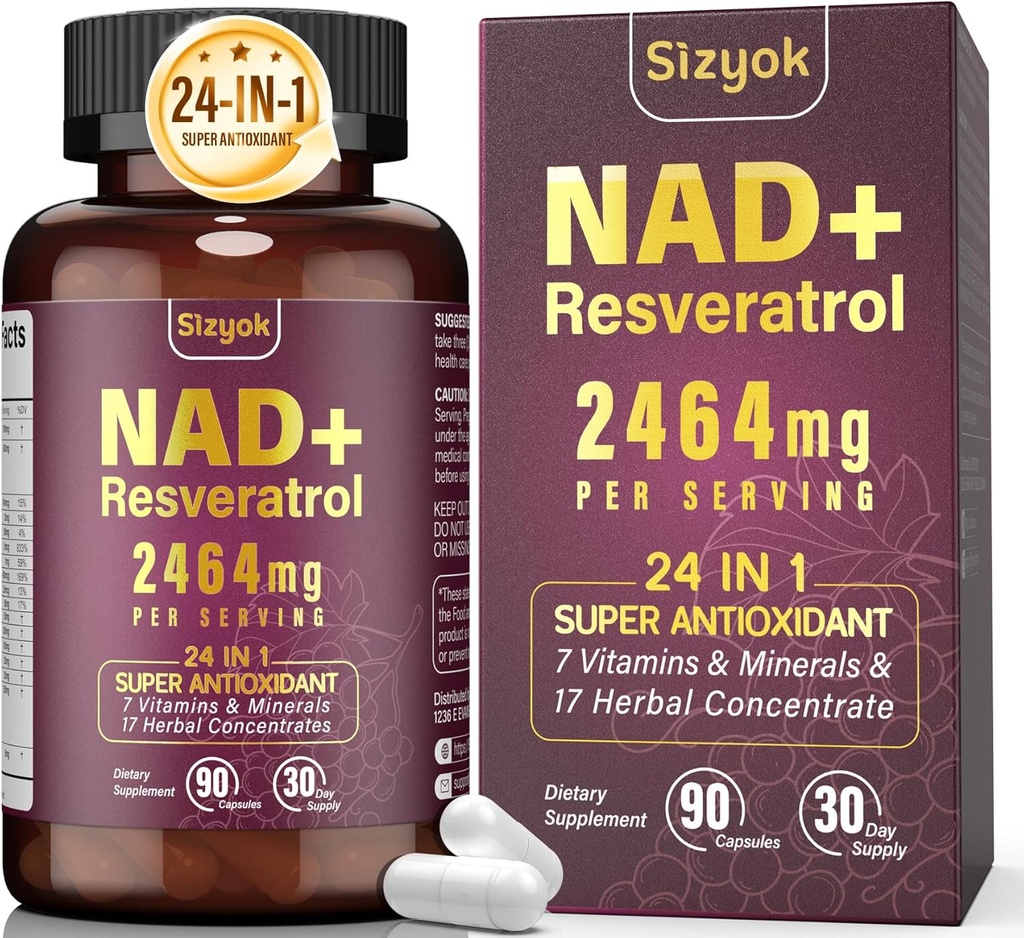 NAD Ergänzung, Liposomal NAD+ Ergänzung mit Resveratrol, NAD Resveratrol Supplement - Boost NAD+ für Aging Defense, Energy, Focus - Ultra Antioxidant Capsules,150