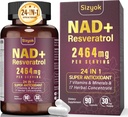 NAD Ergänzung, Liposomal NAD+ Ergänzung mit Resveratrol, NAD Resveratrol Supplement - Boost NAD+ für Aging Defense, Energy, Focus - Ultra Antioxidant Capsules,150