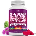 Nouveau Thistle de lait NAC Chanca Piedra Racine Artichaut Dandelion Racine Astragalus - Plus TUDCA & Ginger - 60 Nombre