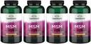 Swanson MSM - Essential Minerals Förderung der Mobilität & Joint Health Support - Hilft, Connective Tissue Health einschließlich Knorpel, Collagen, & Hair - (240 Kapseln, je 1000mg) 4 Pack