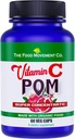 The Food Movement Vitamin C Pom - Granatapfel Superfood Konzentrat kombiniert mit 100% pflanzlichen Vitamin C von Bio Acerola Kirsche und Camu Camu- Vegan - Glutenfrei - 60 Kapseln